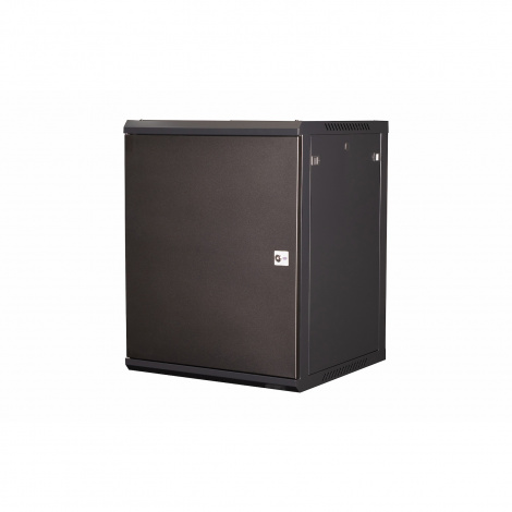 Шкаф 19" телекоммуникационный настенный, 15U 769x600х600 мм, дверь металл,черный